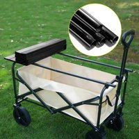 Folding Camping Wagon Table Top Aluminum Alloy Roll Up Cover Portable for Outdoor Picnic Cart