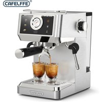 CAFELFFE 58mm Espresso-Kaffeemaschine, Kaffeeautomat, Integrierter Milchaufschäumer, 20 Bar Kaltbrühfunktion für Americano, Cappuccino & Latte