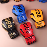 Kids 6oz Professional Boxing Training Sparring Gloves PU Leather Kids Breathable Muay Thai Punching Karate Training Gloves〔Nest〕