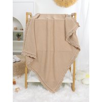 Baby Blankets Cotton Knitted Newborn Boy Girl Bedding Quilt 100*80CM Infant Stroller Swaddle Super Soft Fashion Ruffles Wrapping