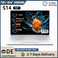 Laptop Ninkear 14 cali AMD Ryzen 5 6600H 16GB LPDDR5 RAM 512GB SSD Ekran IPS 2.2K 100% sRGB Ultralekki 1KG WiFi 6 Bluetooth 5.3 Odcisk palca PD65W Met