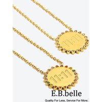Holiday Must Have Y2K Style Colorful Crystal Rhinestone Sunflower 11:11 Angel Number Pendant Stainless Steel Necklaces For Woman