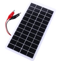 10W Cells Power Bank with Carabiner 12V Solar Power Charger Polysilicon Solar Charger Plate Portable for Outdoor Lamp Pump
