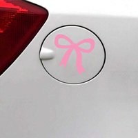 2 Pcs Cute Bow Women Car Stickers, glossy, cartoon pattern self-adhesive glass surface, asymmetrical shape, disposable use