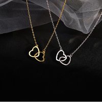 New 925 Sterling Silver Heart Necklace Simple Geometric Shape Charm Pendant Choker Birthday Gift Women's Exquisite Jewelry