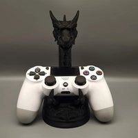 3D Printed Fantasy Dragon Skull Controller Holder Anti‑Slip Desktop Stand Dock Xbox PS5 PS4 Gaming Accessory Gamer Room Decor