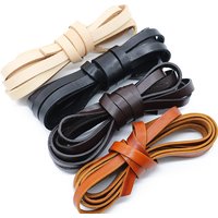 1/2meters Flat Genuine Leather Cords Vintage Brown 2/3/4/5/6/8/10mm Cow Leather Fit Leather Bracelet Jewelry Making Findings
