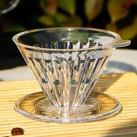 New Design Clear 1-4 Cups Slow Brewing Accessories Plastic Reusable Coffee Dripper Coffee Filter Cup Pour Over Coffee Maker