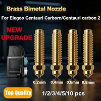 Brass Bimetallic Nozzle For Elegoo Centauri Carbon 0.2/0.4/0.6/0.8mm Nozzles For Centauri Carbon 3D Printer Replacement Parts