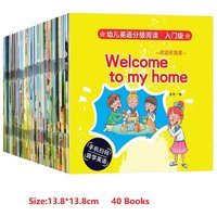40 Books Children's English Picture Books English Graded Reading Enlightenment for Early Education Including QR Code Video