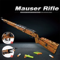 Mauser Kar98K Building Block Model Can Shoot Heavy Sniper Rifle Assemble Bricks Military Weapons Series DIY Toys Holiday Gifts