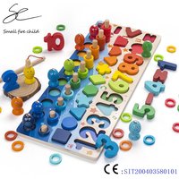 Toys Educational Wooden Toys Geometric Shape Cognition Puzzle Toys Math Toys