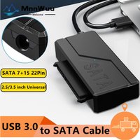 SATA to USB 3.0 Cable Up to 5 Gbps USB 3.0 to Sata III Cable for 2.5/3.5 Inch External HDD SSD Hard Drive SATA 3 22 Pin Adapter