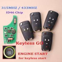 Keyless-Go 315/433mhz ID46 Chip Car Key Fob Remote for Chevrolet/Buick/Opel Cruze Aveo Orlando Trax Lacrosse Encore Regal Verano
