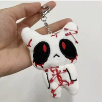 Halloween Horror Plush Keychain Creepy Bloody Monster Doll Goth Bag Charm Scary Accessories for Backpack Cosplay Party Decor