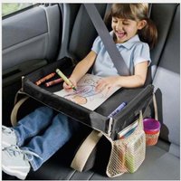 Autositz-Reisetablett für Kinder mit Sicherheitsgurten, Rücksitz-Organizer, Tisch zum Essen, Zeichnen, Spielen, Autozubehör