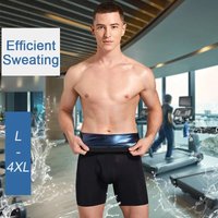 NEW Sweat Sauna Shorts Men's Fat Burning Waist Trainer High Waist Fitness Running Sports Underwear Slimming Pants Body Shapewear