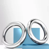 Circular O Ring 304 Stainless Steel Seamless Washer Smooth Solid Metal O-Ring for DIY Rigging Marine Boat Hammock Solid ORings