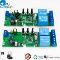 2CH WiFi Smart Switch Module 7-32V 85-250V 220V 12V 24V 10A Relay Work With EWelink APP Voice Control Alexa Goolge Assistant
