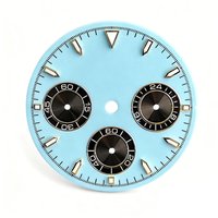 VK63 dial panda dial luminous dial suitable for 39mm case quartz watch VK63 movement watch replacement accessories green luminou