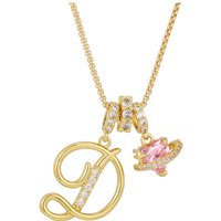 Women's Initial Heart Necklace with Customizable Name Art Design Letter Jewelry Gold Chain Set Adjustable Size Hypoallergenic