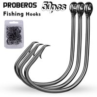 Proberos 50pcs/box High Carbon Steel Octopus Hooks Strong Pulling Force Sharp fishing Hooks