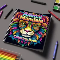 Coloring Book Animal-Mandala for Adult Colouring Book, Birthday Day Gift, Back to School Supplies, Adults Cute Drawing Book