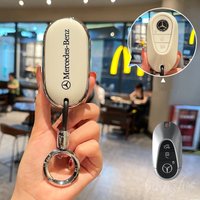 Remote Keychain Access TPU Car Flip Key Case Cover Shell For Mercedes Benz A B C E S Class S400L CLA CLS GLC GLE GLS EQE EQS AMG