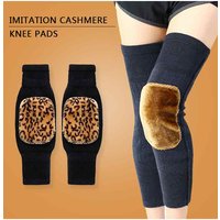 AliExpress 1Pair Unisex Thick Wool Leg Warmers Winter Knee Braces for Rheumatic Arthritis Ski Cycling Running Leg Sleeves Knee Wraps