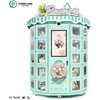 Customize Supplier Factory 30-grid Flower Cabinet Outdoor Fresh Floral Flower Bouquet Vending Machine with 32-inch Touch Screen