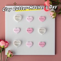 DIY Love Soft Pottery Earrings Clay Molds Heart Shape Jewelry Pendant Clay Cutters Mother's Day Heart Earrings Polymer Clay Tool