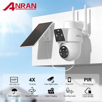 ANRAN Solar Camera Dual Lens WIFI Security Cameras With Solar Panels Color Night Vision PIR Motion Detection Ourdoor IP Camera