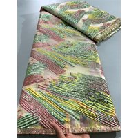 Kalume African Brocade Lace Fabric Fashion Nigerian Brocade Lace High Quality French Jacquard Lace For Diy Sew Party Cloth F3830 image 4