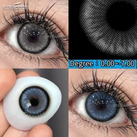 EYESHARE Myopia Lenses Color Contact Lenses With Diopters Prescription 2pcs Natural Brown Lenses Yaerly Gray Contact with Degree