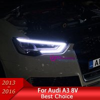 Światła samochodowe do Audi A3 8V Sedan Sportback 2013-2016 S3 LED Auto Headlight Assembly Upgrade Bifocal Lens LHD RHD Accessories Kit