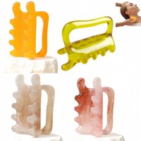 1PC Double Push Resin Massage Comb Back Waist Gua Sha Device Shoulder Neck Gua Sha Stick Meridian Dredging Stick Massage Tool