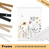 White Magnetic Wooden Poster Hanger Frame Teak Pine for Photos Pictures Canvas Prints Artwork Maps Living Room Home Wall Decor