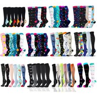 3/6 Pairs Varicose Compression Socks Medical Diabetes Pregnancy Socks 20-30mmhg Gym Outdoor Running Travel Natural Hiking Socks