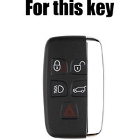 Silicone 5 Button Car Key Cover Case Holder For Land Rover Discovery 4 Freelander 2 Range Rover Evoque 2018 2017 2016