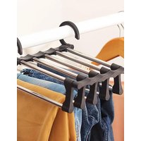 5 In1 Multi functional Collapsible Clothes and pants rack Multi layer household magic hanger WardrobeCloseCloset storage tools