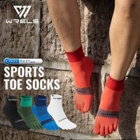 WRELS 1/2/3pairs COOLMAX Five Finger Socks Athletic Running Breathable Compression Moisture Wicking Hiking Toe Socks