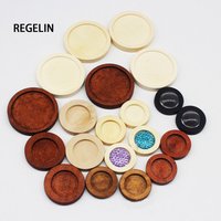 REGELIN 10pcs wood cabochon base 12/15/20/25/30mm dia blank wooden pendant trays diy jewelry accessories for necklace making