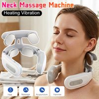 4 Head Electric Back Massage Instrument USB Rechargeable Spine Protection Massager Vibration Massage Instrument for Home Office