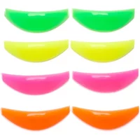 FUNMIX 4 Paar bunte Silikon-Wimperndauerwellen-Pad, Recycling, Wimpernstangen, Schild, Heben, 3D-Wimpernzange, Make-up-Applikator