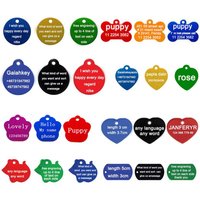 1pcs Free Laser Engraving Personalized Custom Pet Dog ID Tag Cat Puppy Name Pendant Tags Pets Tag Collar Anti-lost Nameplate