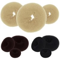 3pc/set Hair Bun Maker Donut Magic Foam Sponge Easy Big Ring Hair Styling Tools Hairstyle Hair Accessories For Girls Women