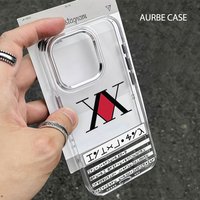 Aurbe Phone Case For iPhone 17 16 15 14 13 12 11 Pro Max 16E Silver lens frame transparent shell Hunter License Cover