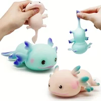 1/4pcs Axolotl Squeeze Ball Cute Fish Relax Cartoon Antistress Squishy Stress Relief Slow Rising For Adult Boy Girl Stretch Toys