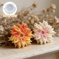 1 Three-dimensional dahlia silicone mold Layered petals DIY Aromatherapy plaster resin decorative mold Handmade Resin Desktop Or