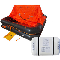 Yacht Life Raft Inflatable Boat Life Raft Automatic Inflatable Lifeboat Emergency Survival Raft for Marine Boating Fishing Safet